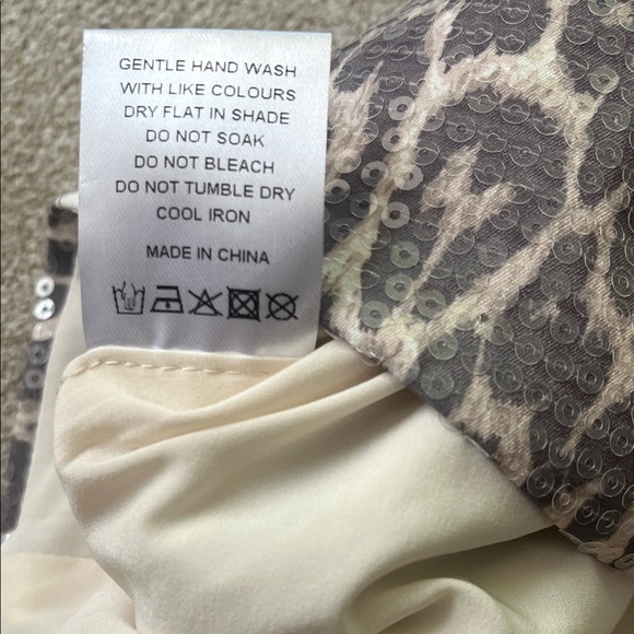 White Fox Boutique Leopard Print Sequin Shorts - Picture 5 of 6